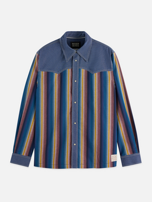 Multicolor Stripe Western Shirt