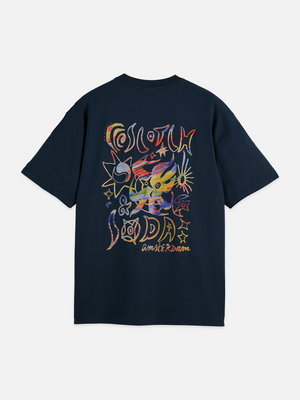 T-shirt décontracté avec illustrations avant et arrière