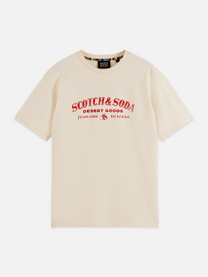 T-shirt coupe décontractée à imprimé sur le devant