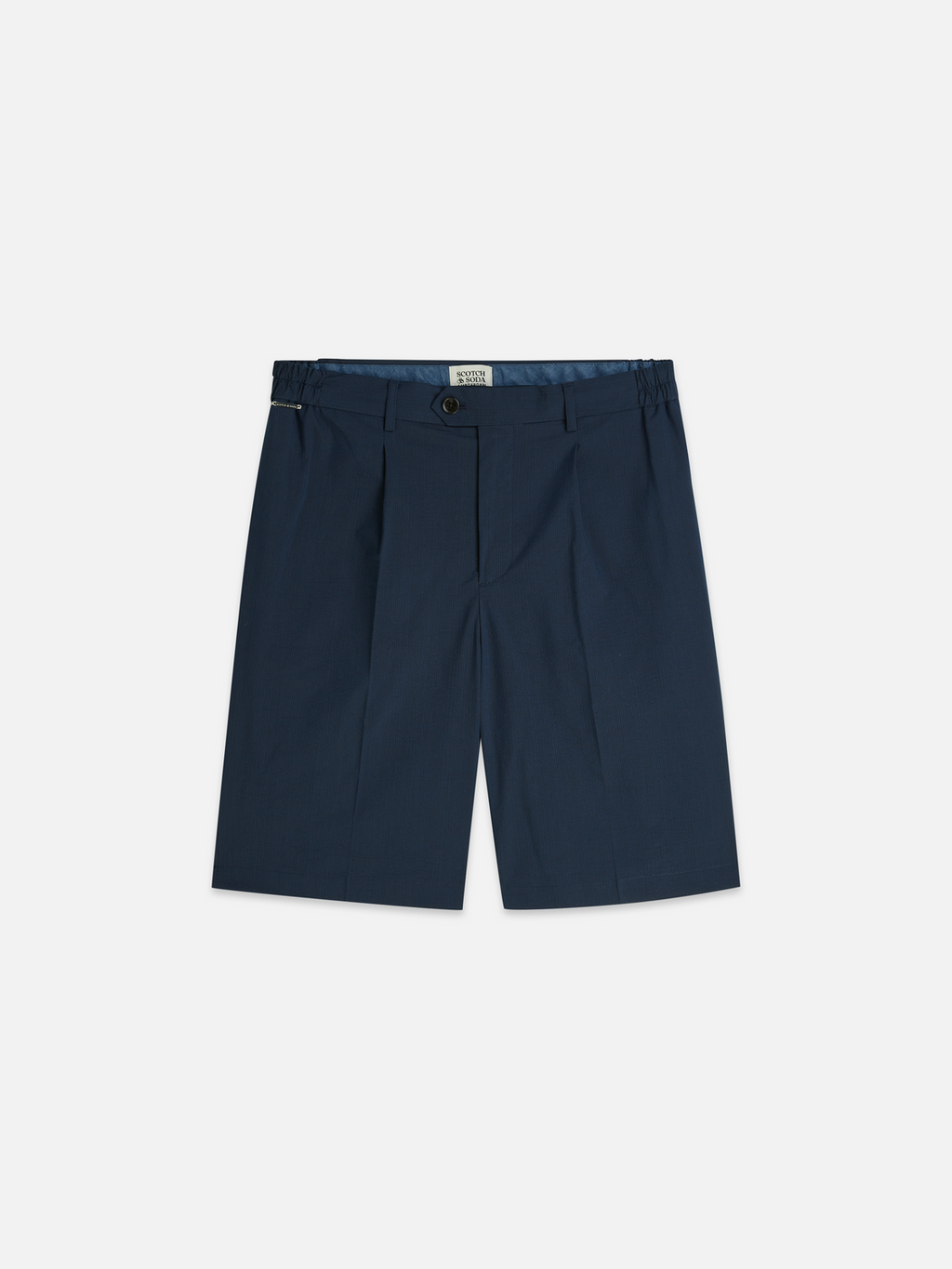 Seersucker Wide-Fit Bermuda Shorts