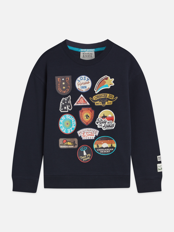 Sweat-shirt coupe oversize avec motif sur le devant