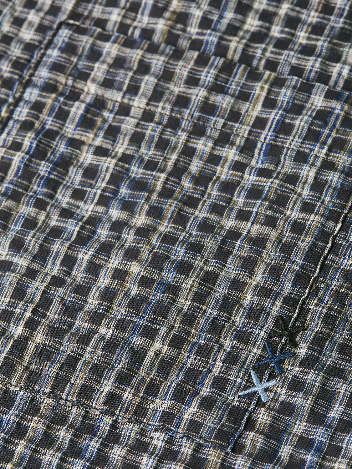 Seersucker Micro Check Relaxedfit Shirt