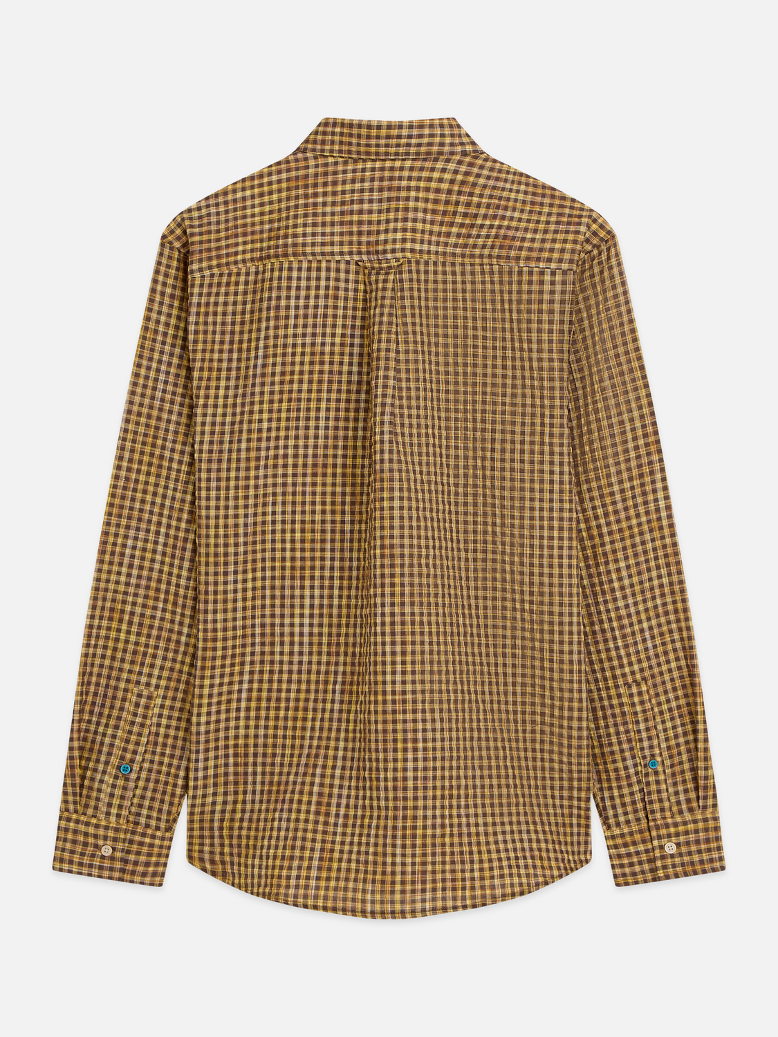 Chemise coupe décontractée micro-carreaux en seersucker
