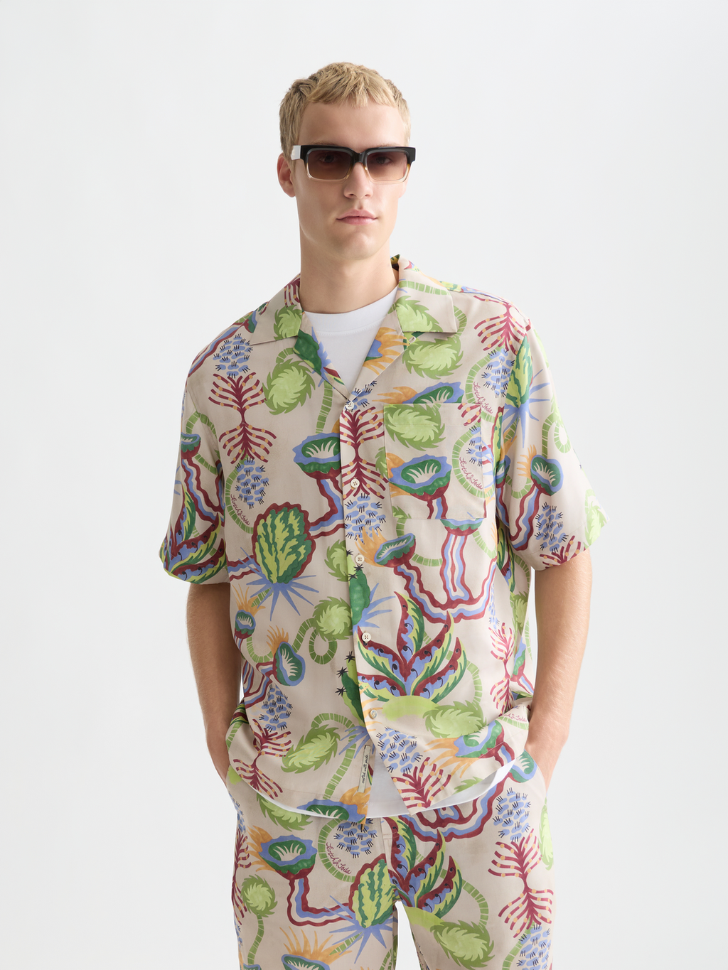 Printed Tencel Relaxed-Fit Shirt
