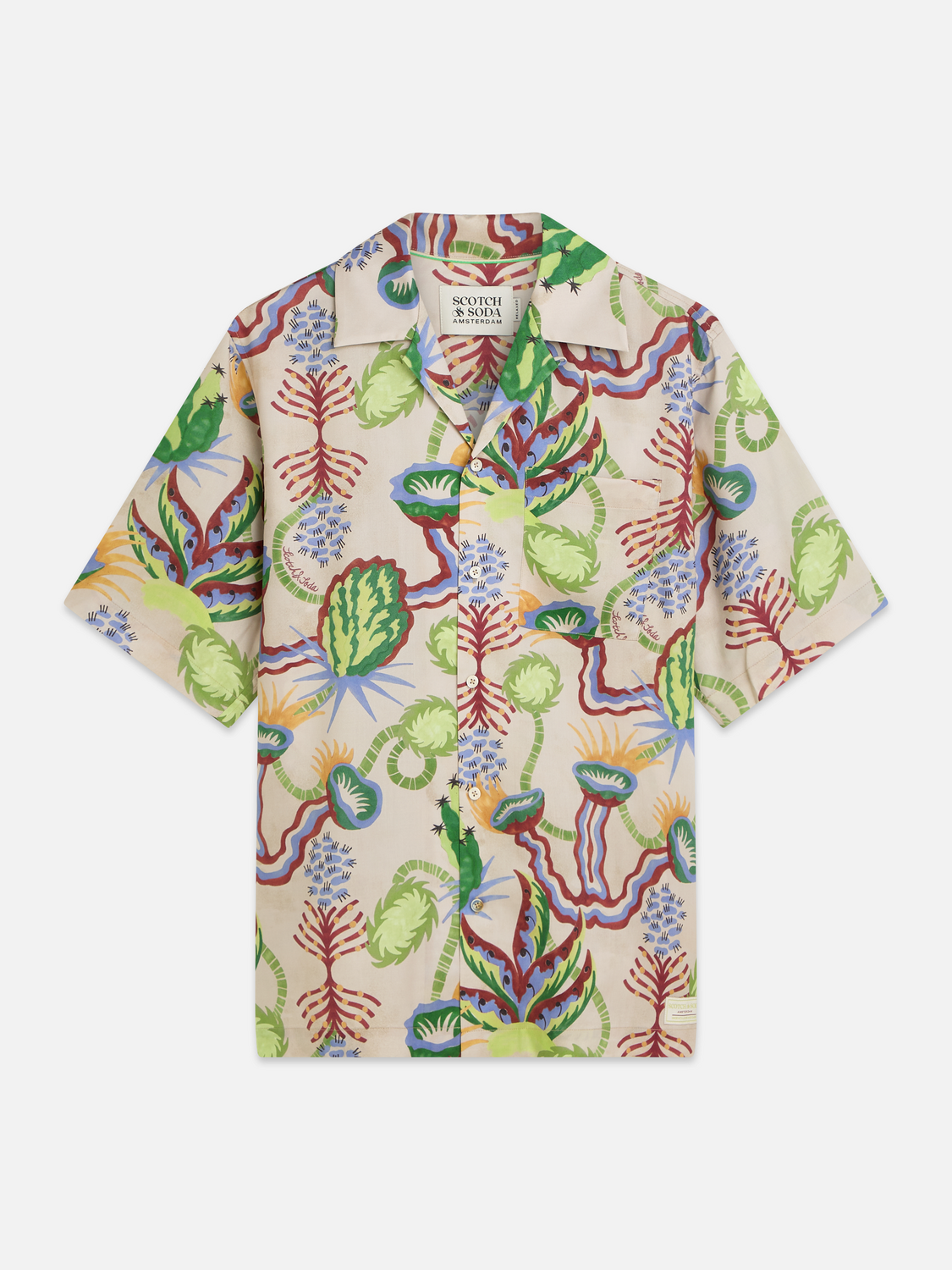 Printed Tencel Relaxed-Fit Shirt