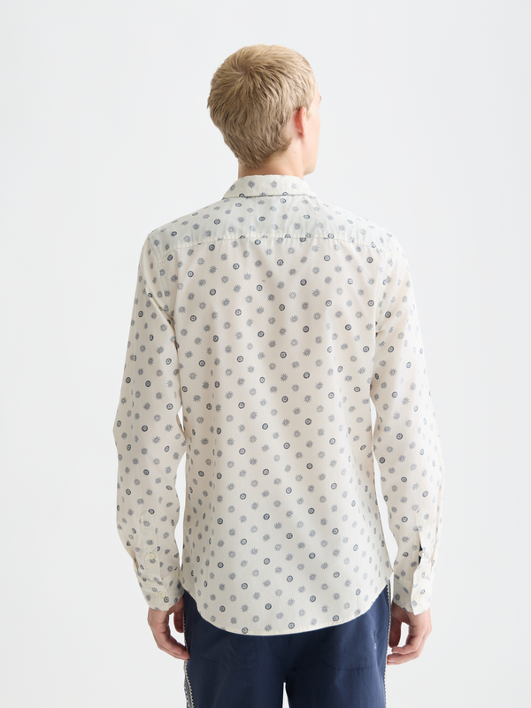 Microprint Poplin Slim-Fit Shirt