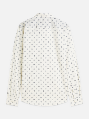 Microprint Poplin Slim-Fit Shirt