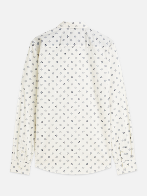 Microprint Poplin Slim-Fit Shirt