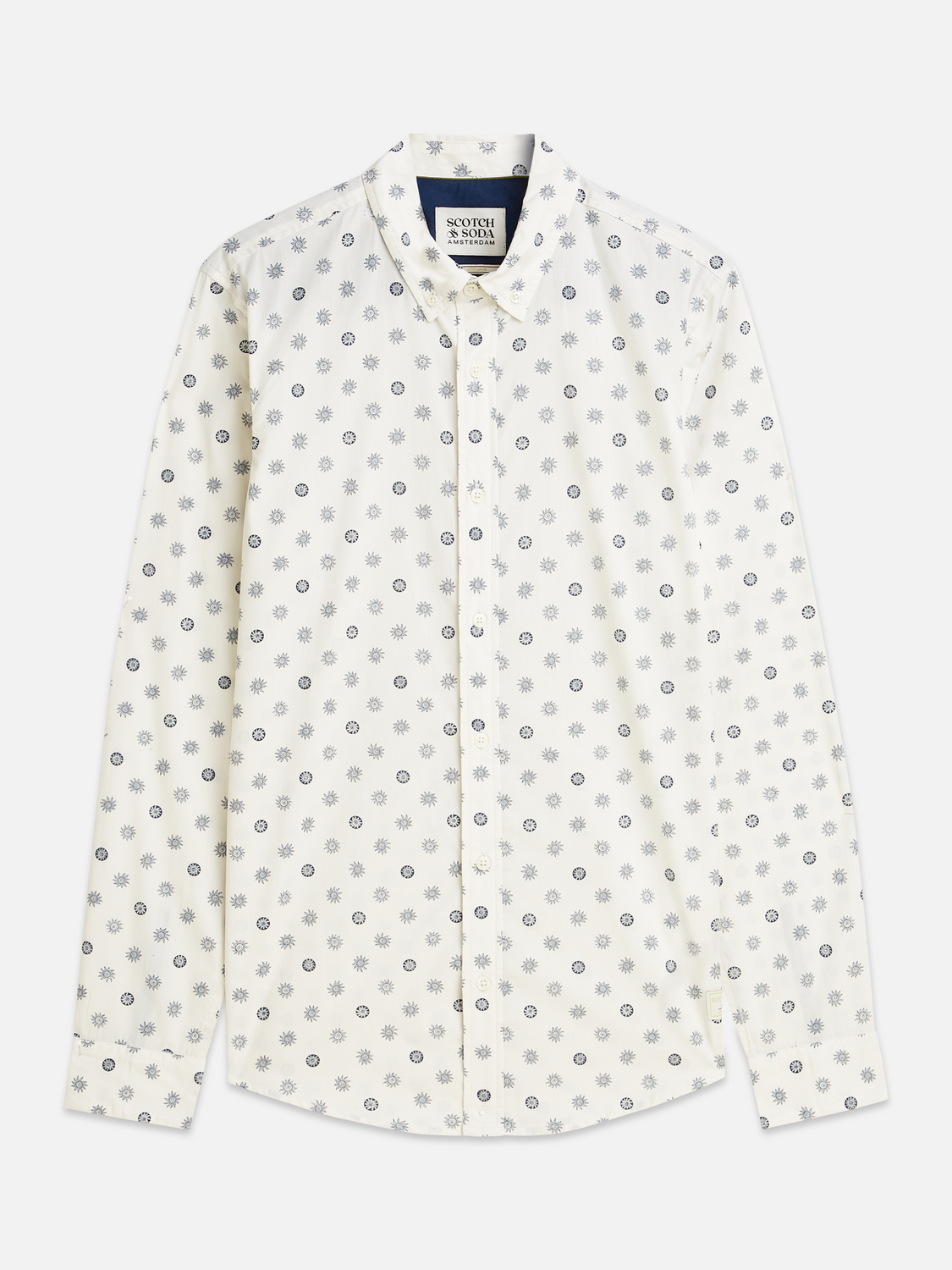 Microprint Poplin Slim-Fit Shirt