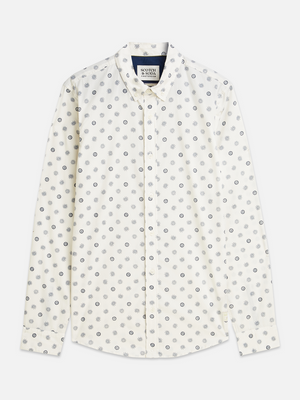 Microprint Poplin Slim-Fit Shirt