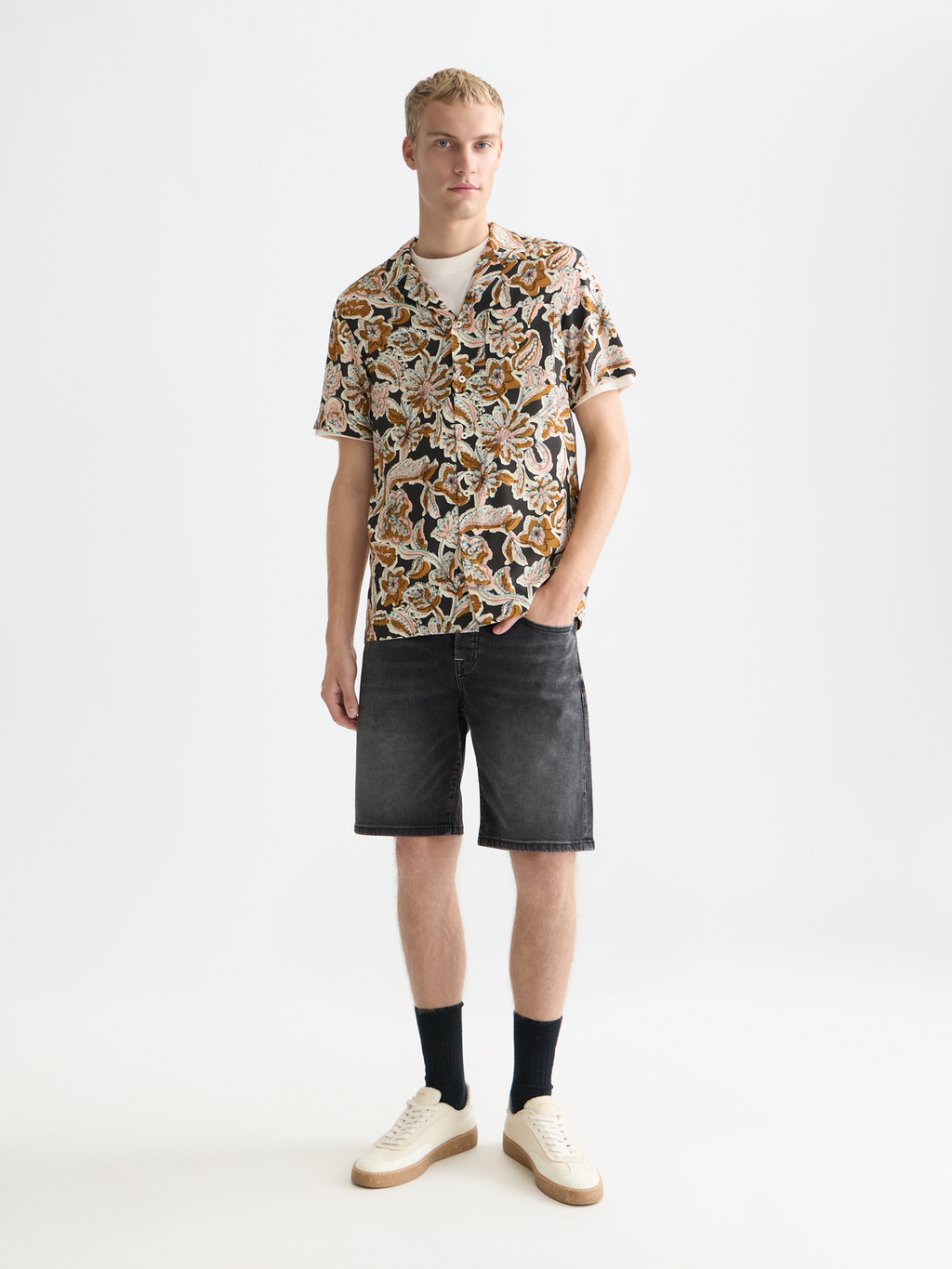 Printed Viscose Regular-Fit Shirt