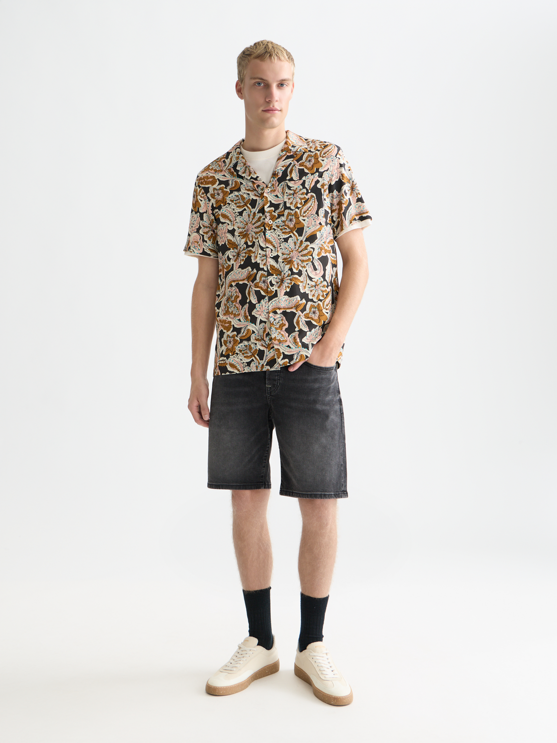 Printed Viscose Regular-Fit Shirt