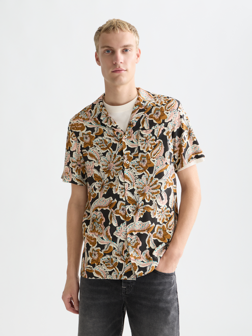 Printed Viscose Regular-Fit Shirt