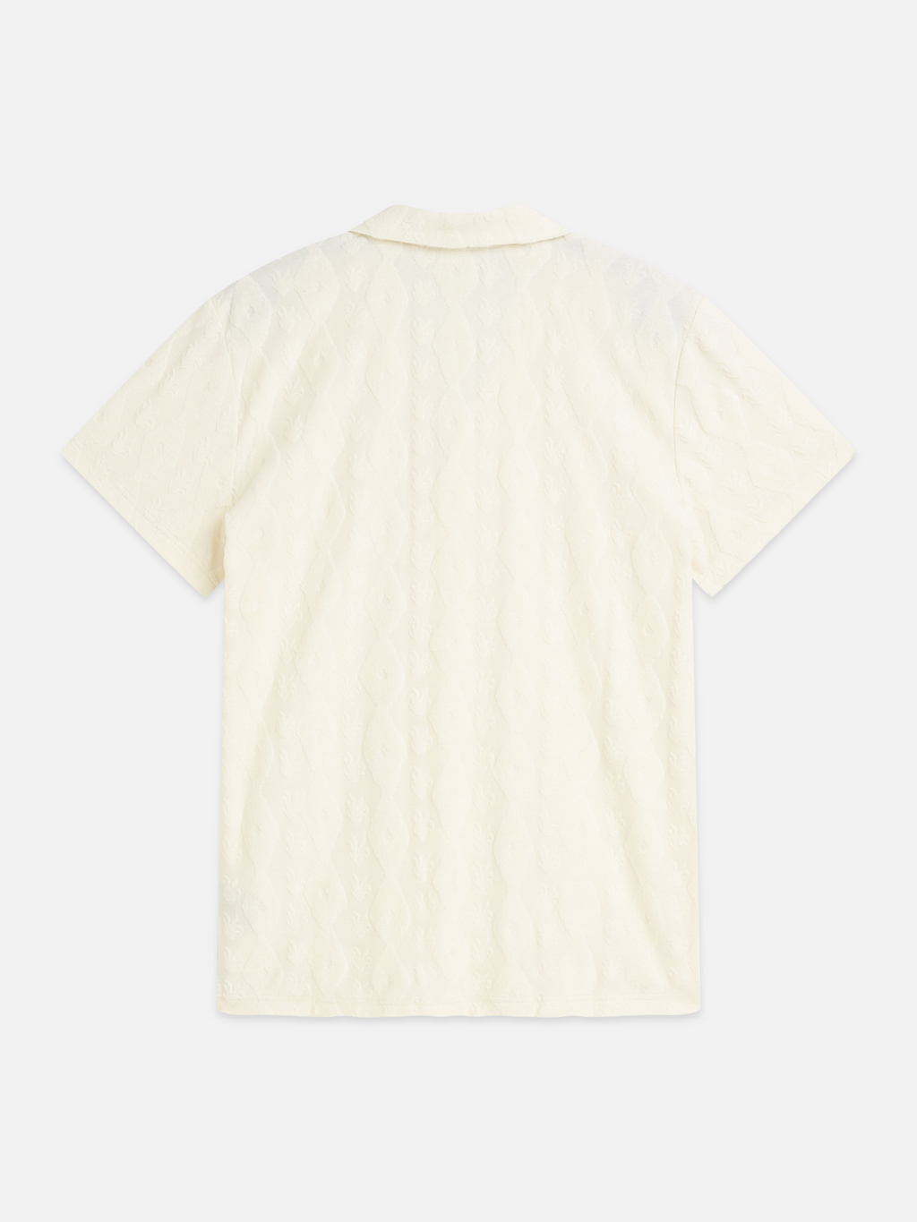 Terry Jacquard Regular-Fit Short-Sleeved Shirt