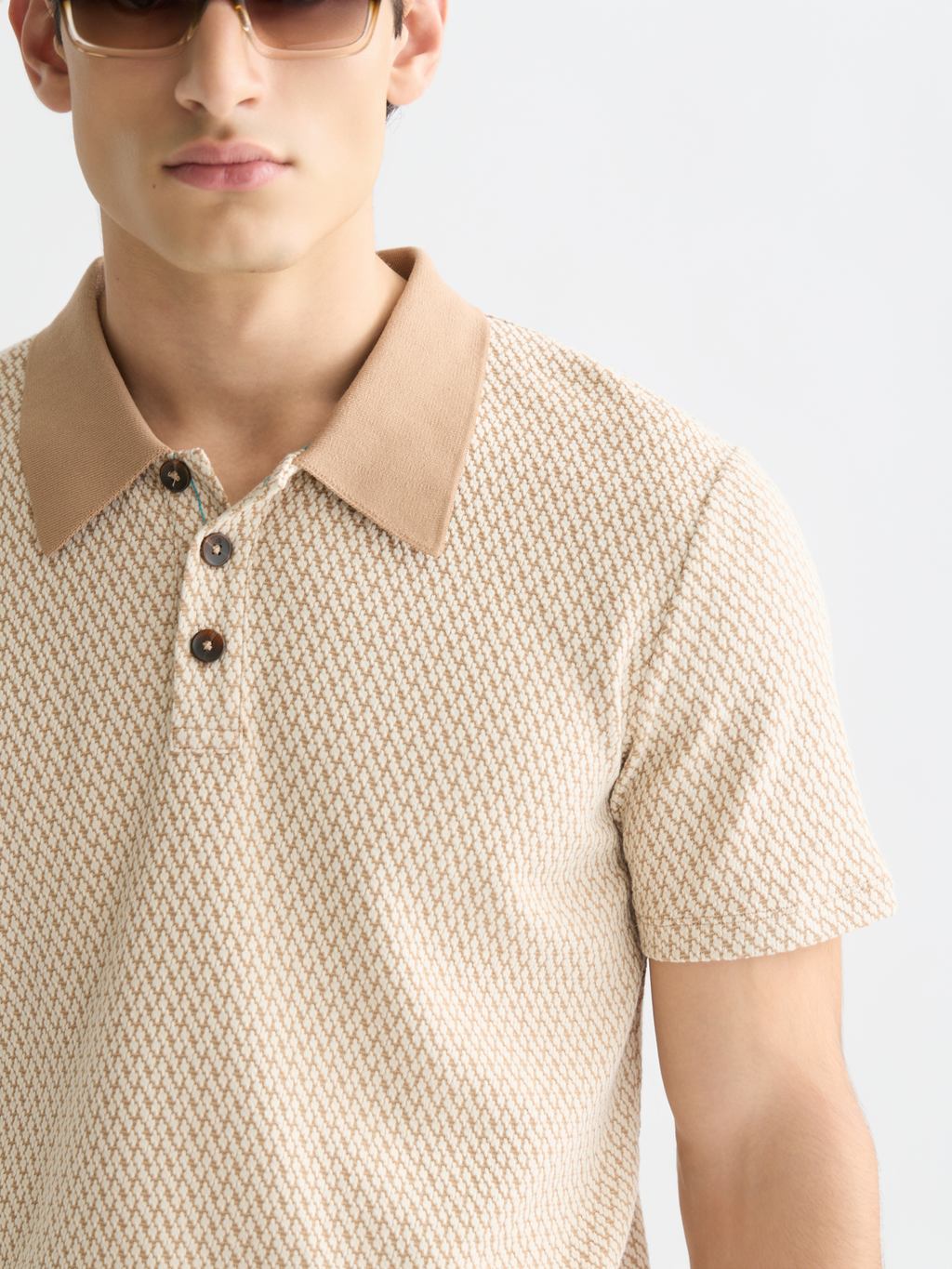 Jacquard Relaxed-Fit Polo