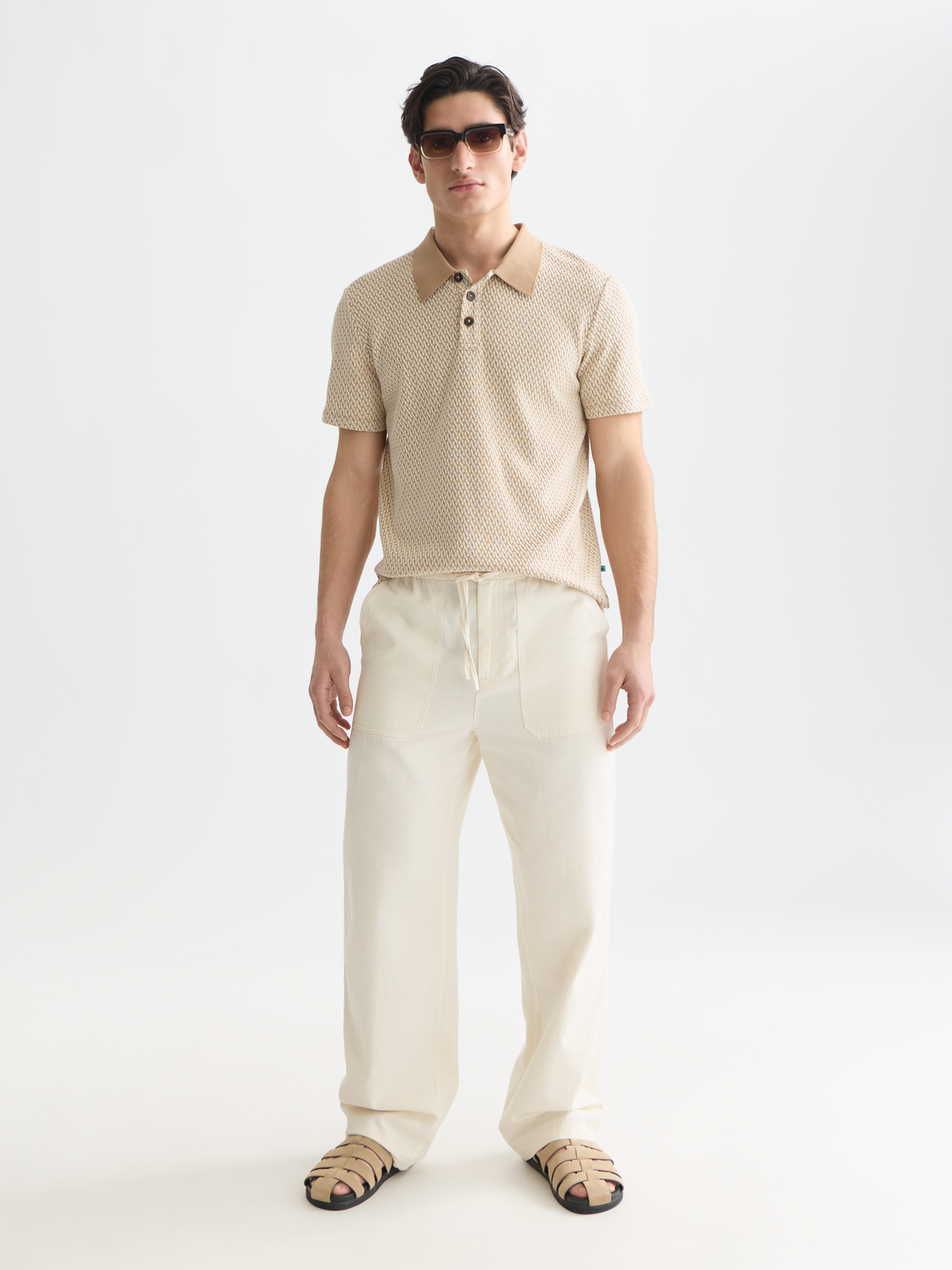 Jacquard Relaxed-Fit Polo