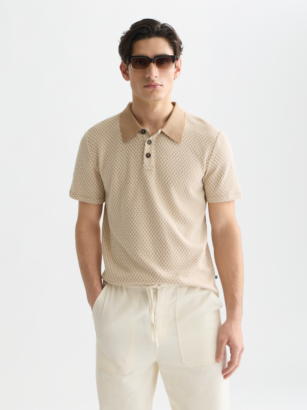 Jacquard Relaxed-Fit Polo