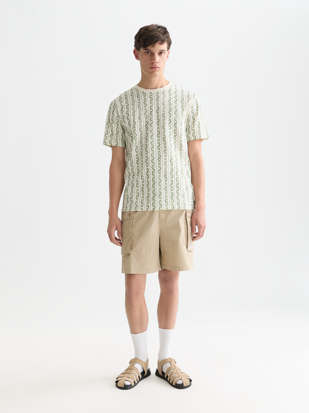 Micro Printed Regular-Fit T-Shirt