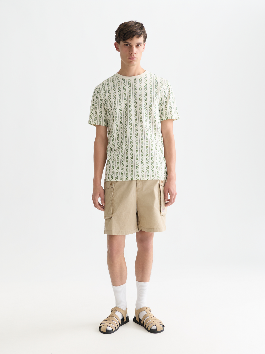 Micro Printed Regular-Fit T-Shirt