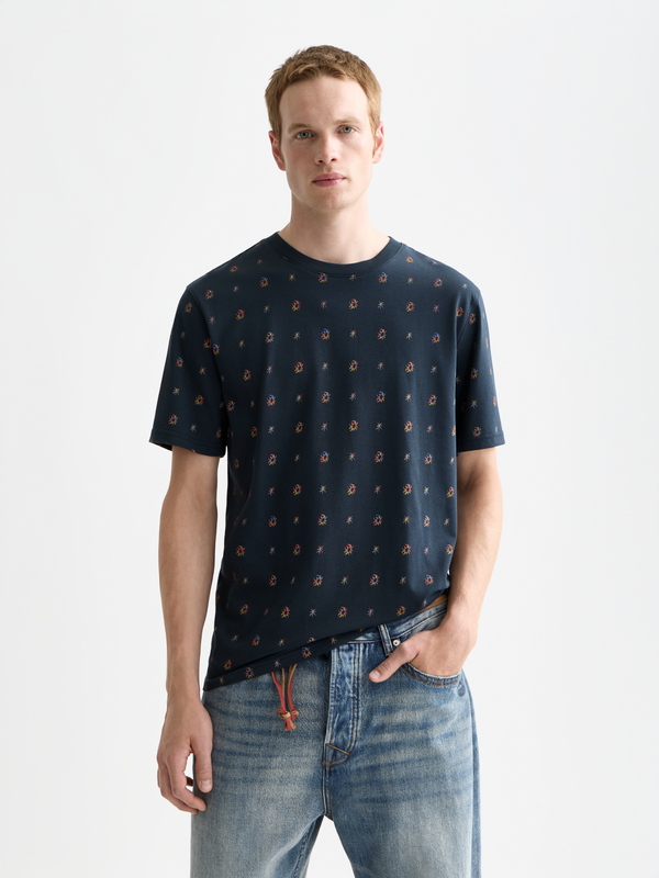 Micro-Printed Regular-Fit T-Shirt