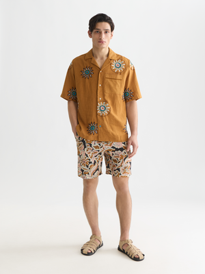 Fave Printed Tencel Relaxed-Fit Bermuda Shorts