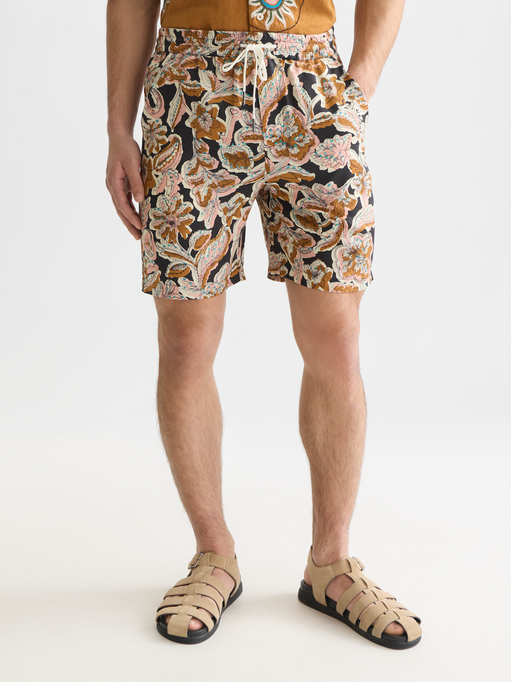 Shorts bermudas amples en Tencel imprimé Fave