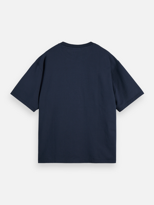 T-shirt ample à motif brodé au point de croix
