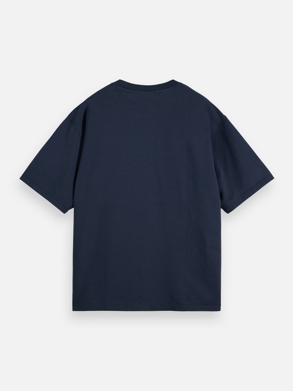 T-shirt ample à motif brodé au point de croix