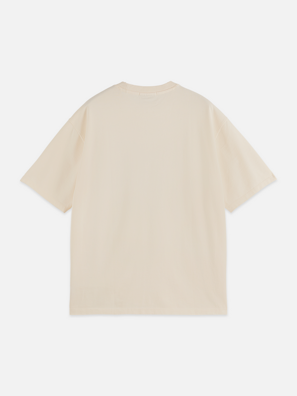 Cross-Stitched Front Artwork Loose-Fit T-Shirt