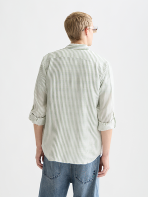 Linen Striped Regular-Fit Shirt