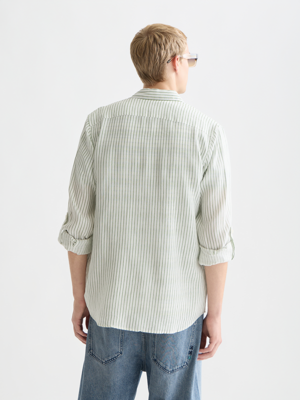 Linen Striped Regular-Fit Shirt