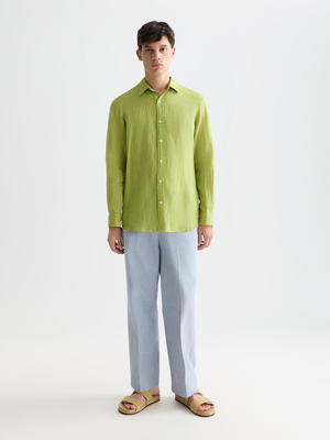 Linen Striped Regular-Fit Shirt