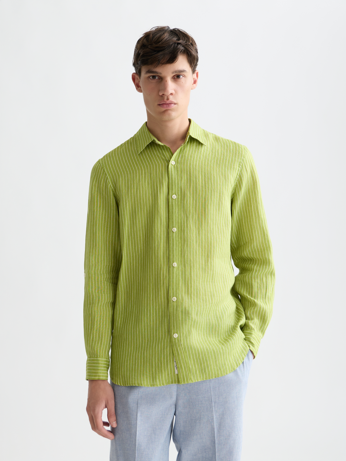 Linen Striped Regular-Fit Shirt