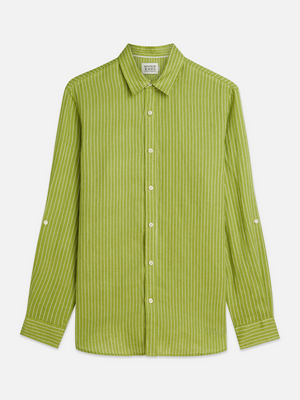 Linen Striped Regular-Fit Shirt