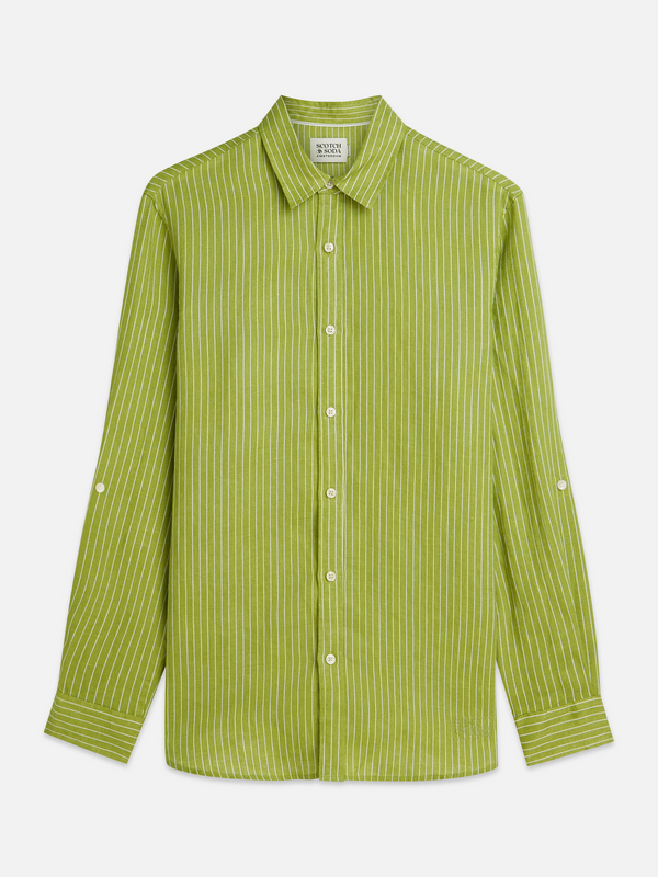 Linen Striped Regular-Fit Shirt