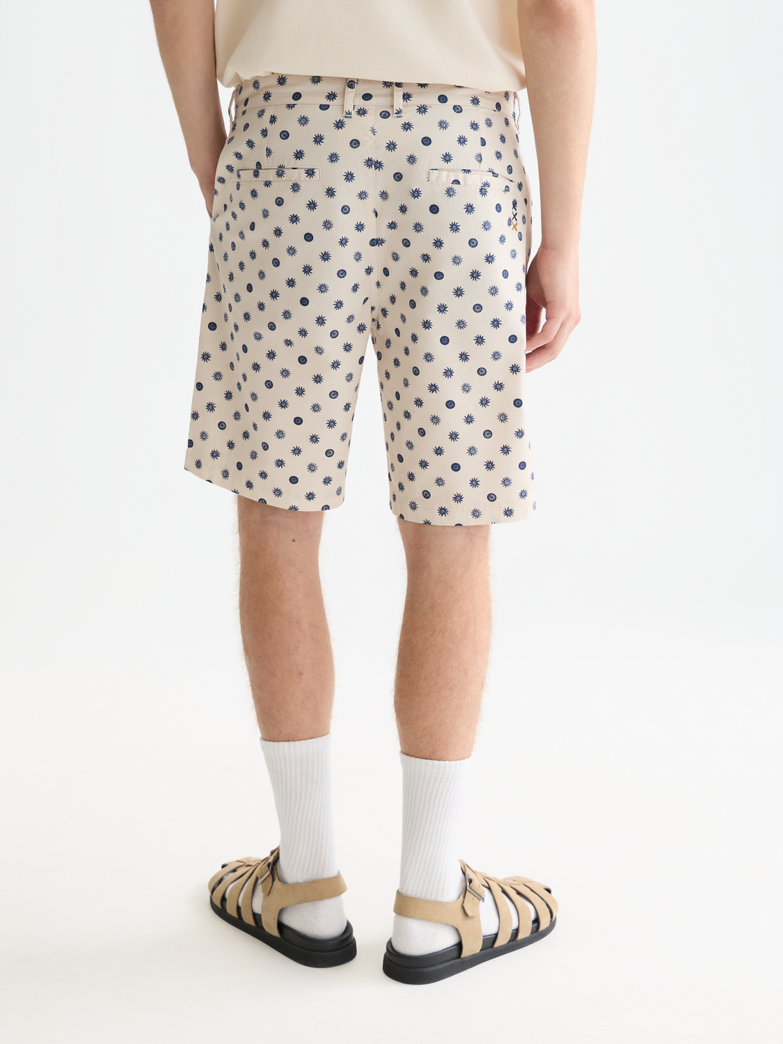 Stuart Printed Stretch Cotton Chino Shorts