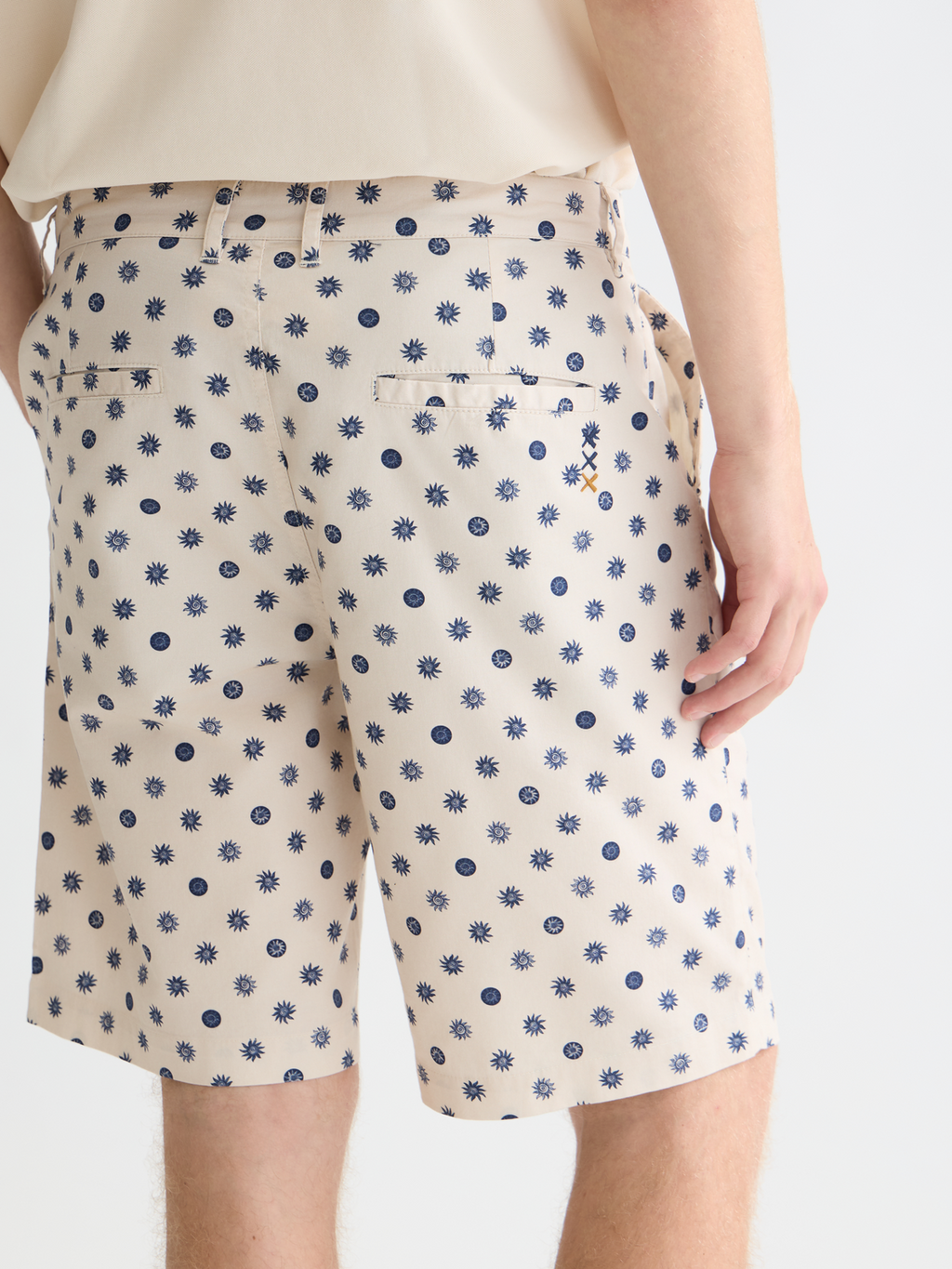 Stuart Printed Stretch Cotton Chino Shorts