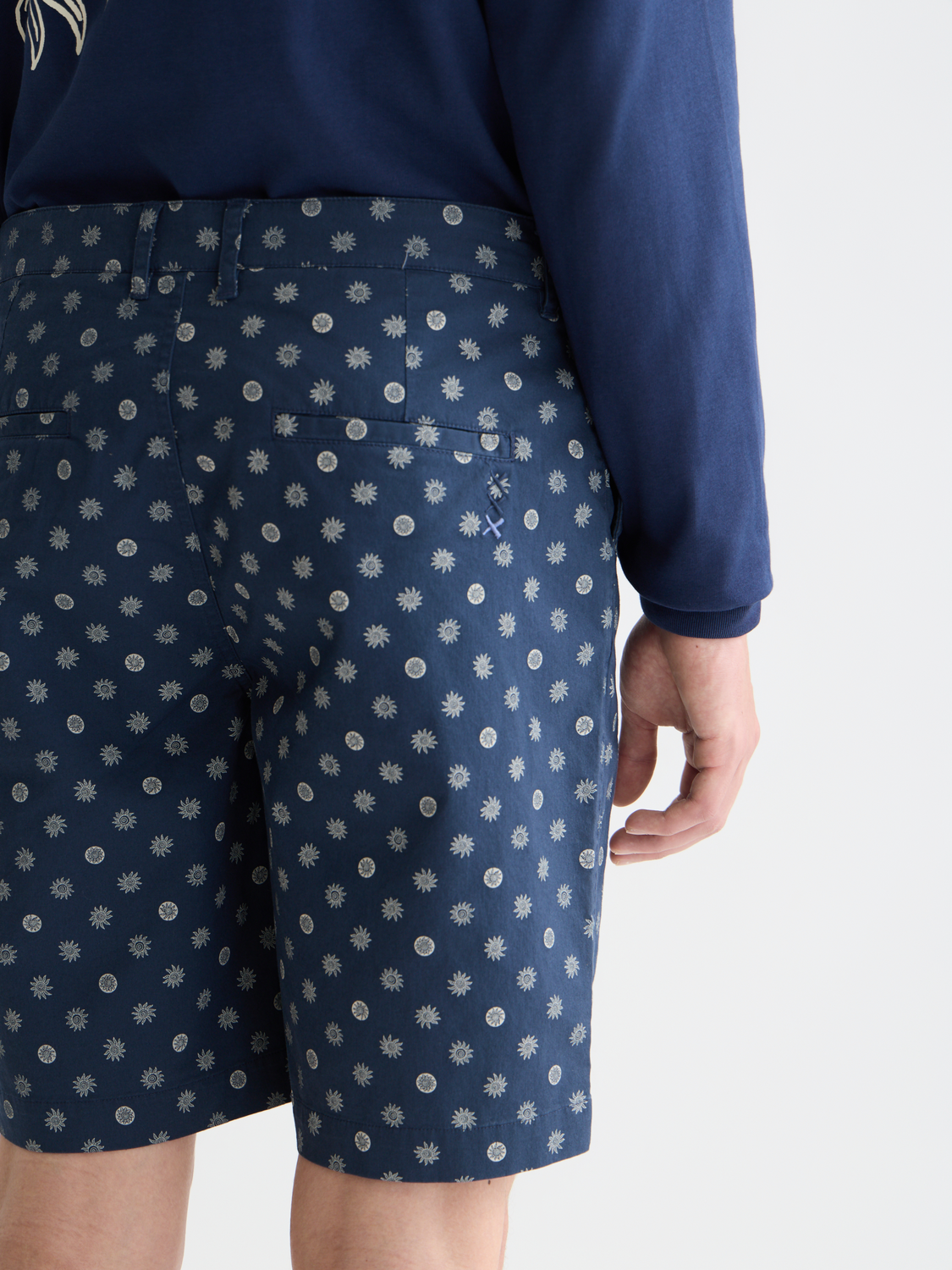 Stuart Printed Stretch Cotton Chino Shorts