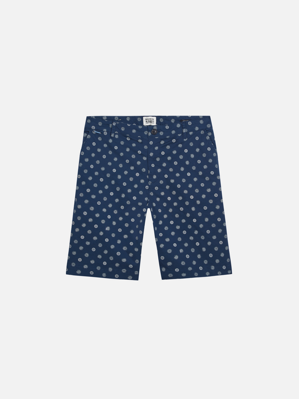 Stuart Printed Stretch Cotton Chino Shorts