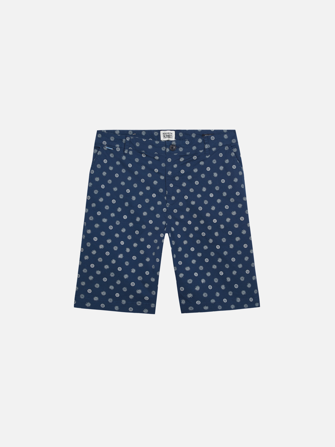 Stuart Printed Stretch Cotton Chino Shorts