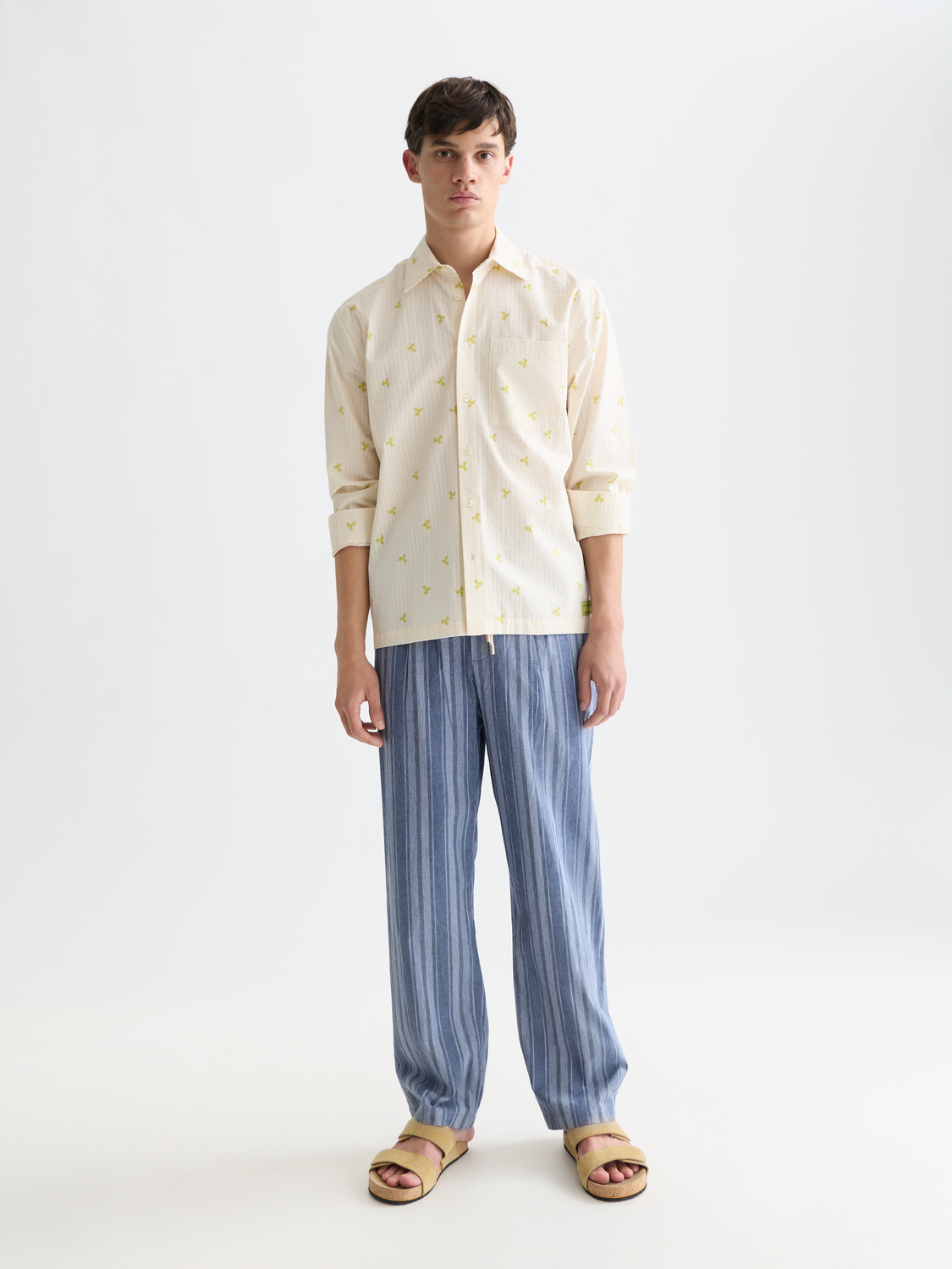 Oliver Pleated Linen-Blend Relaxed Straight-Fit Jogger