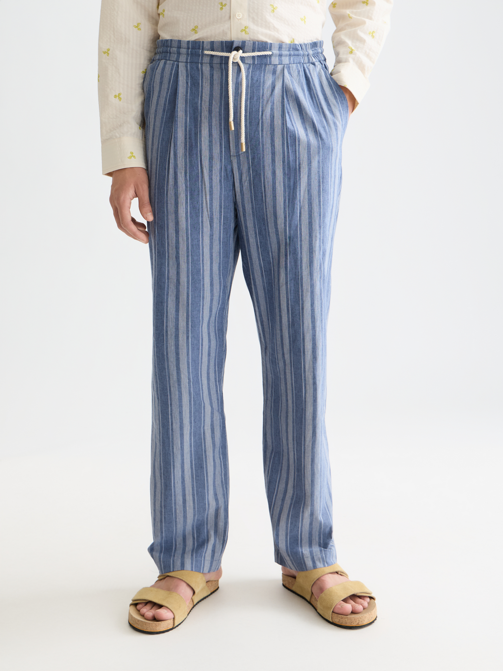 Oliver Pleated Linen-Blend Relaxed Straight-Fit Jogger