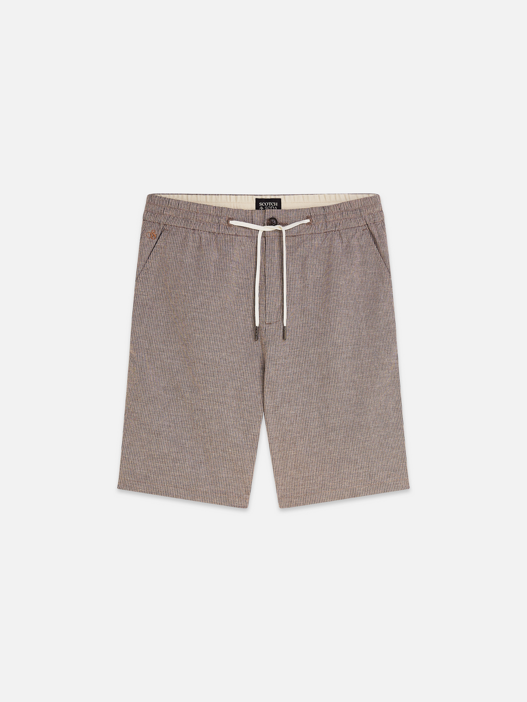 Essentials – Fave Cotton-Linen Yarn-Dyed Regular-Fit Bermuda Shorts