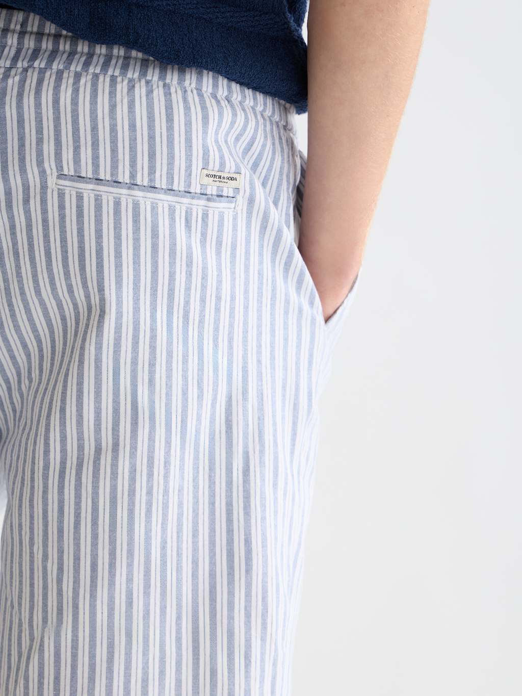 Fave Cotton-Linen Yarn-Dyed Regular-Fit Bermuda Shorts