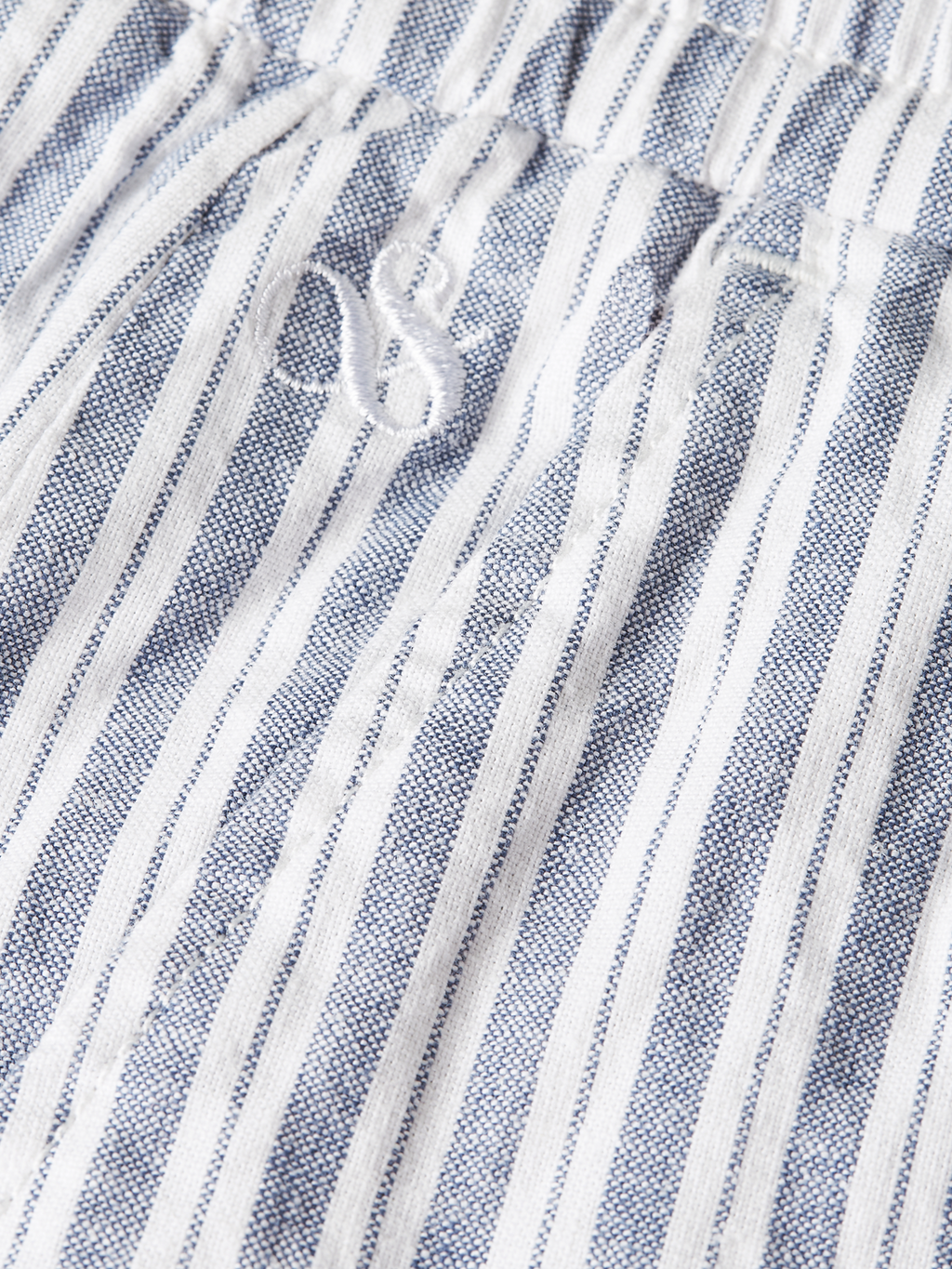 Fave Cotton-Linen Yarn-Dyed Regular-Fit Bermuda Shorts