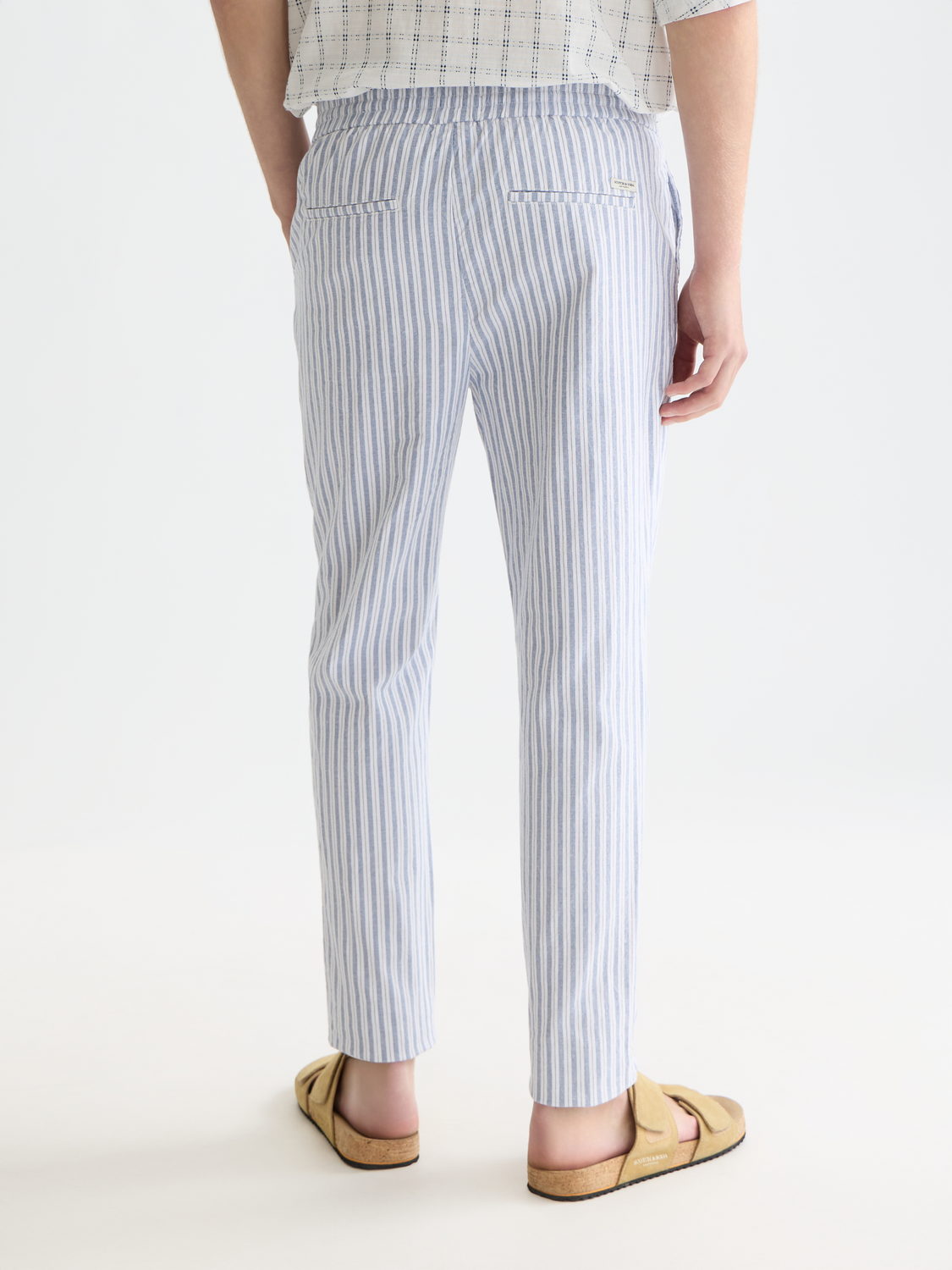 Warren Yarn-Dyed Cotton Linen Regular Straight-Fit Jogger