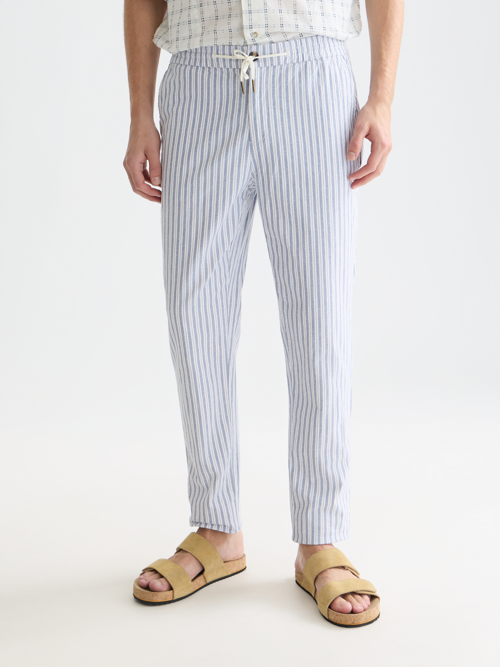 Warren Yarn-Dyed Cotton Linen Regular Straight-Fit Jogger