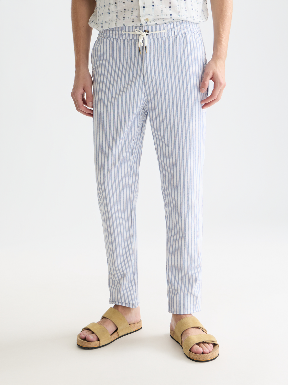 Warren Yarn-Dyed Cotton Linen Regular Straight-Fit Jogger