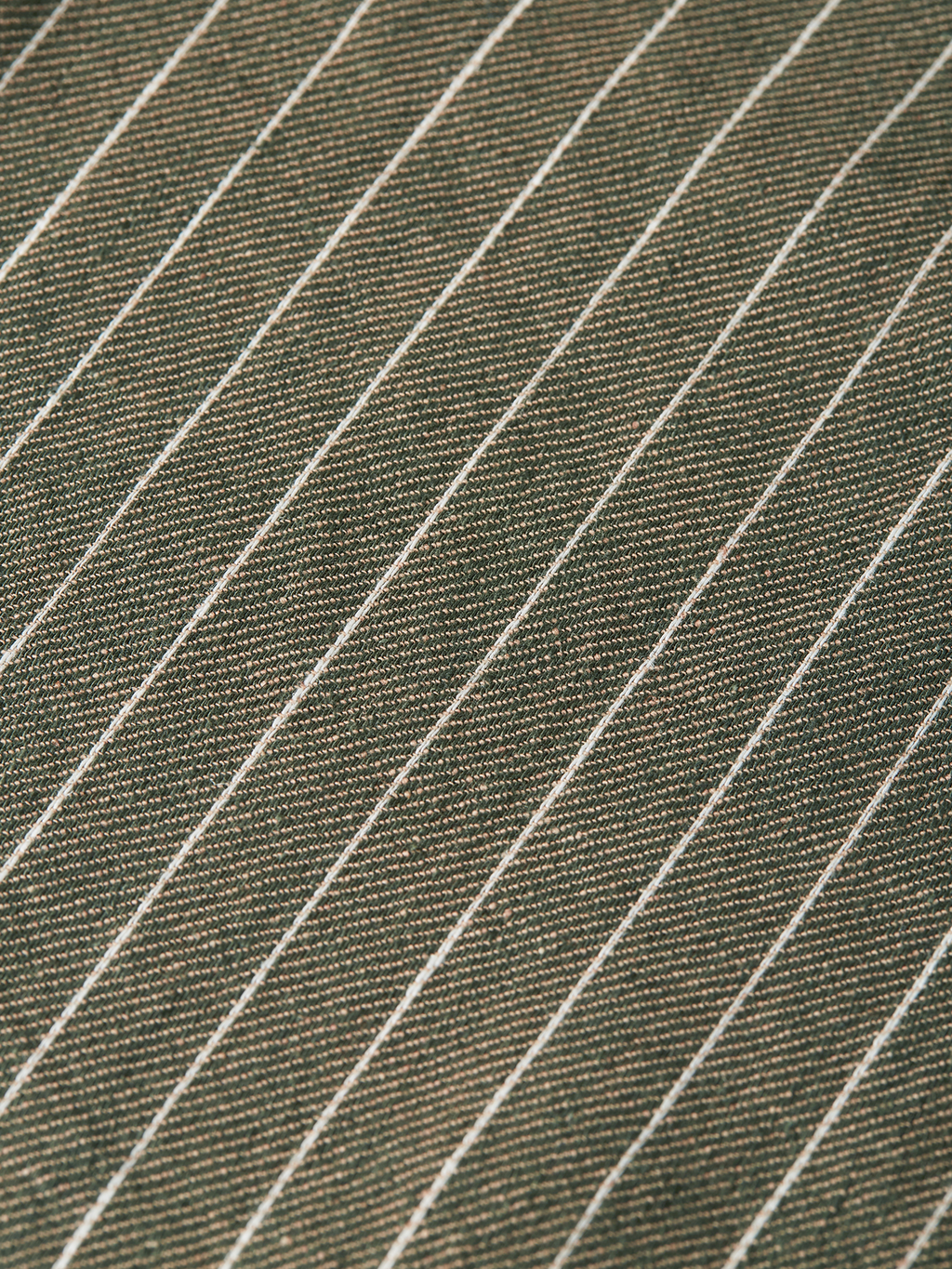 Pleated Pinstriped Cottonlinen Loose Straightfit Chino