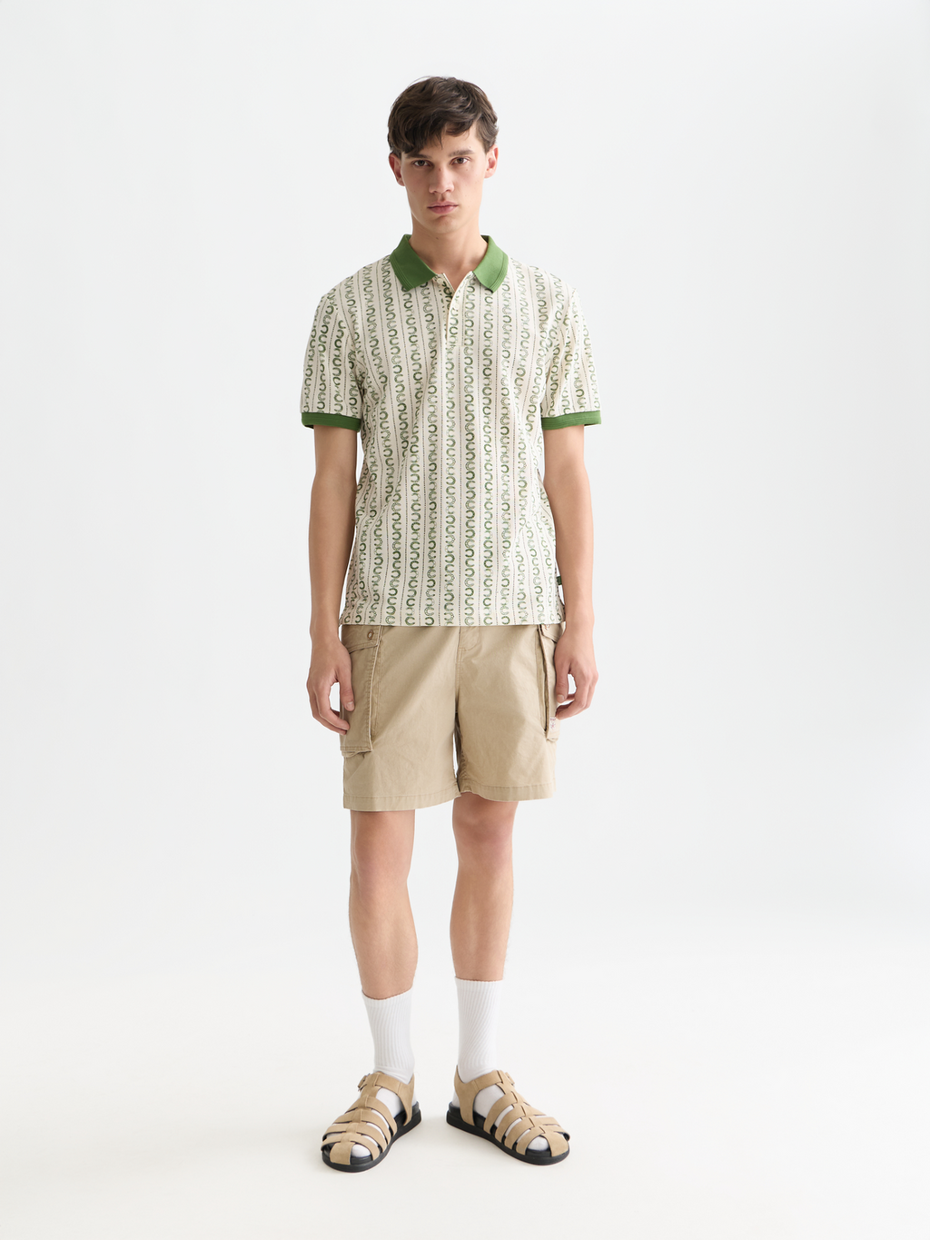 Microprinted Regular-Fit Polo